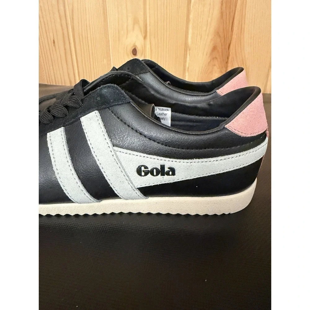 Gola Bullet Pure Womens Fashion Sneakers in Black Matcha Coral - 9.5 US